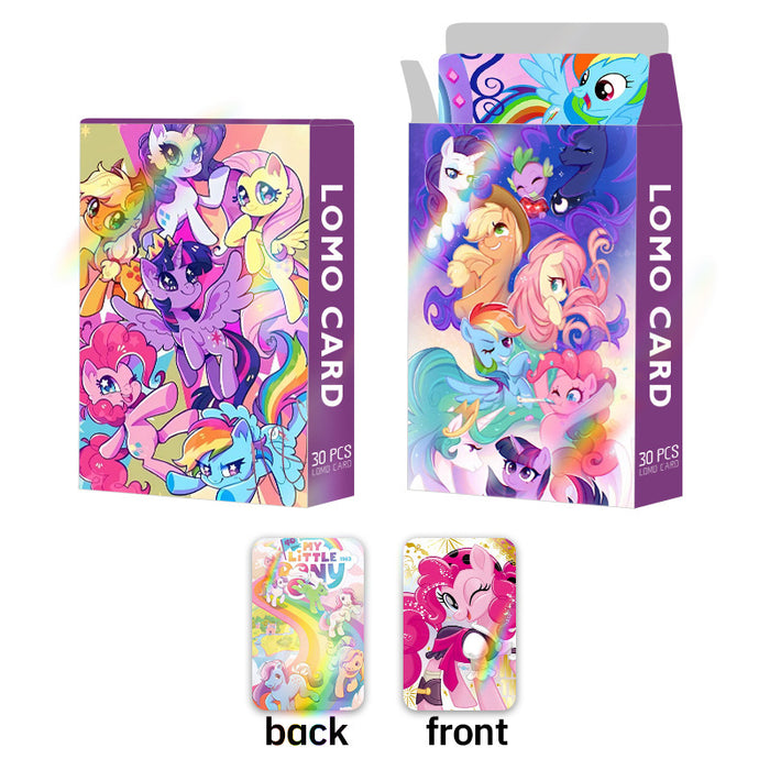 Wholesale 30pcs Laser Flash Card Pony Double sided Box HD Card LOMO Card Greeting Card