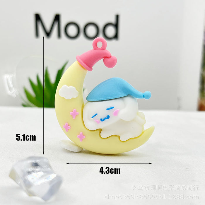 Wholesale Cartoon Sitting Moon Keychain Doll Pendant Keychain Pendant Birthday Gift