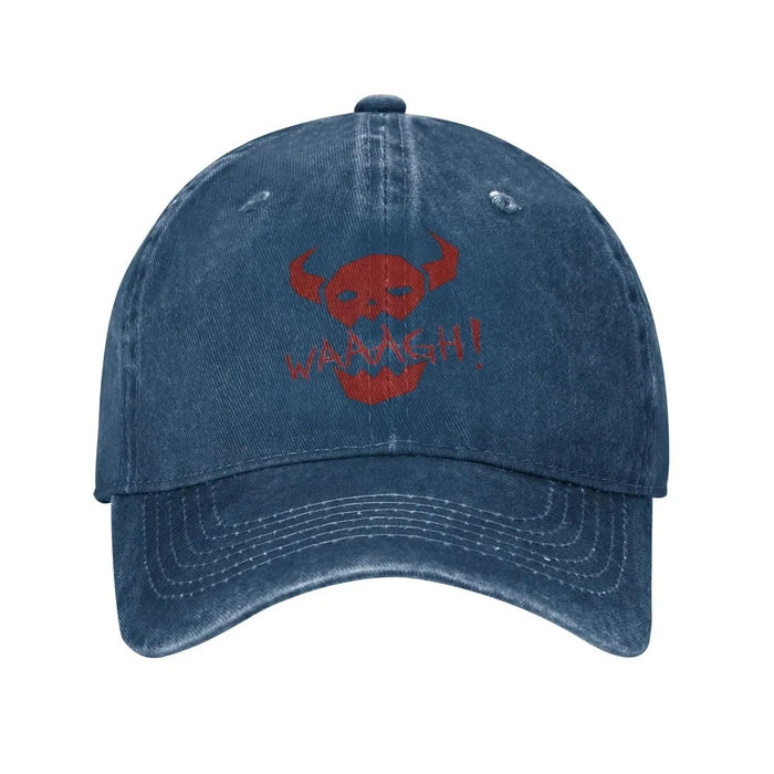 Wholesale Warhammer WAAAGH Orc Print Washed Retro Baseball Cap Adjustable Gaming Accessory