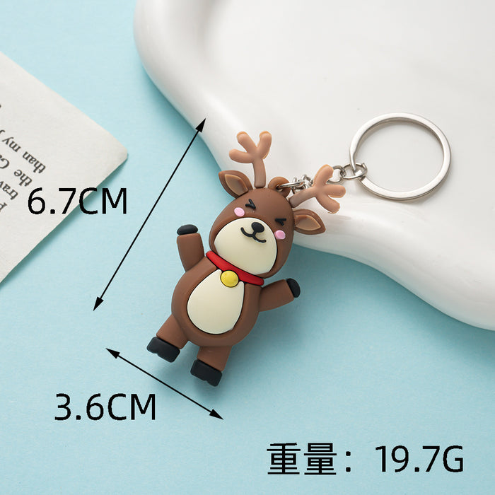 Wholesale Cute Christmas PVC Keychains JDC-KC-Wenma009