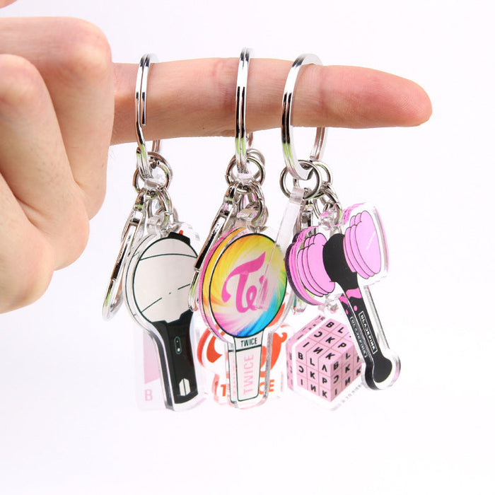 Wholesale Idol Acrylic Double Sided Transparent Keychain JDC-KC-RuiYuan001