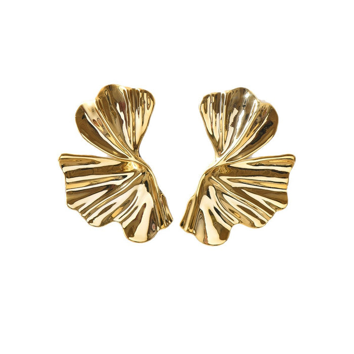 Wholesale Ginkgo Leaf Earrings Steel Needle Earrings