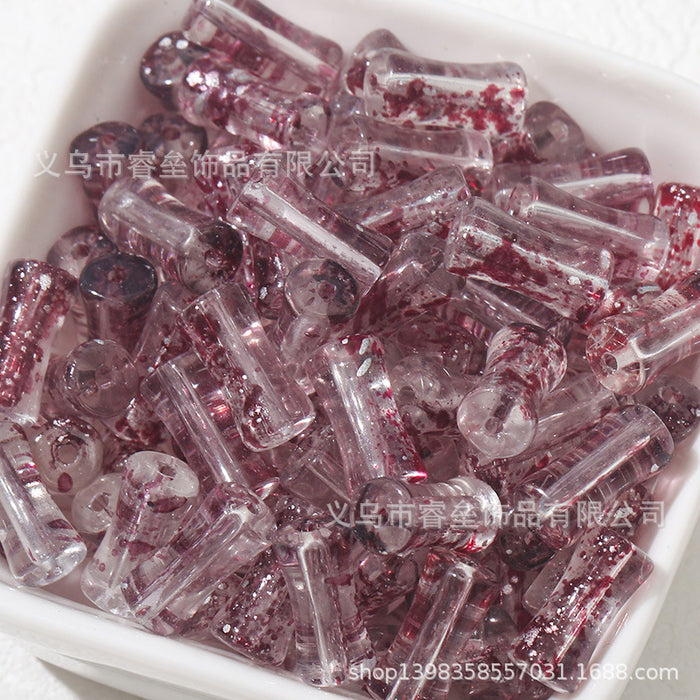 Wholesale 50pcs Bamboo Joint Glass Loose Beads 6mm