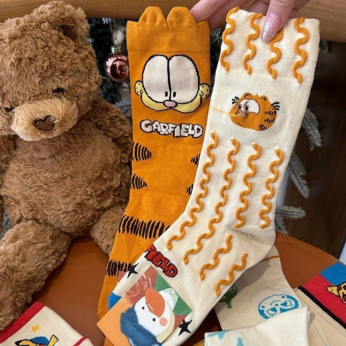 Wholesale Cute Socks for Children, Girls, Middle Socks, Autumn/Winter Long Socks, Stacked Socks, Creative and Bizarre Design