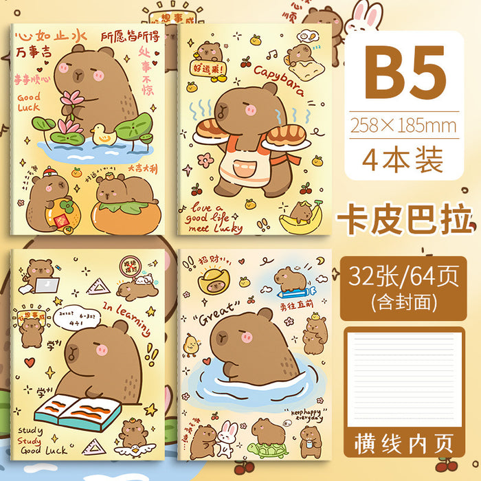 Wholesale 2pcs A5 cartoon retro notebook B5 cute stationery