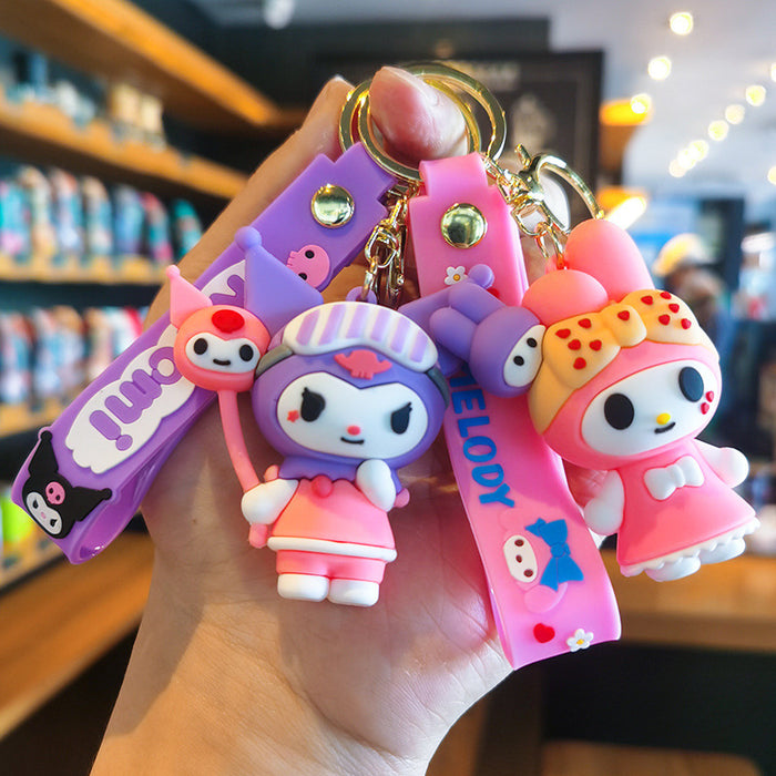 Wholesale Silicone Headband Keychain Charm Gift for Travel Souvenir Car Key Accessory