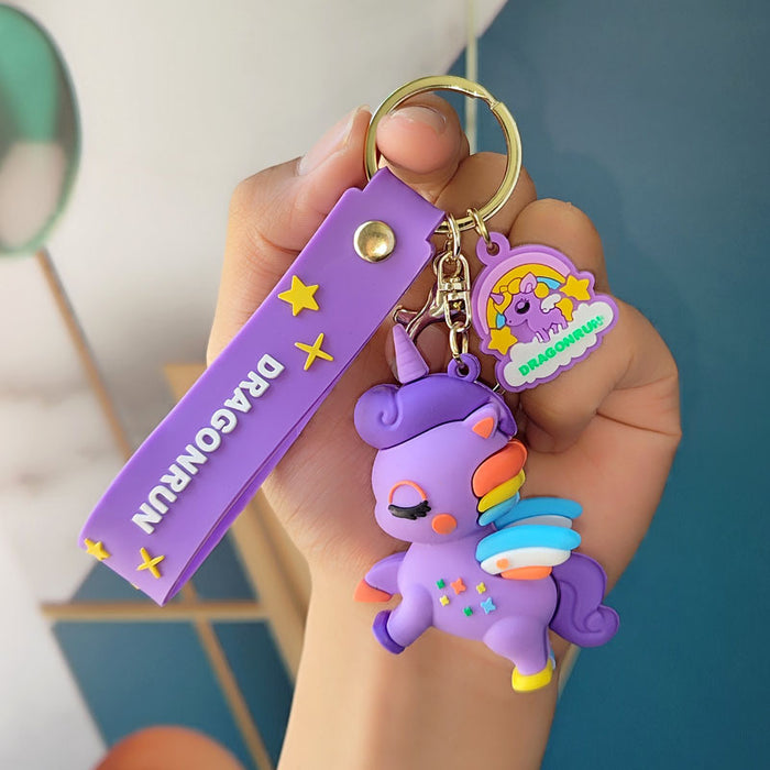 Wholesale Green Unicorn Horse Keychain Chic Boutique Resale Gift for Car Keys