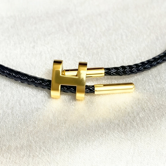 Wholesale I-Shaped Buckle Steel Wire Bracelet H Buckle Adjustable Titanium Steel Bracelet