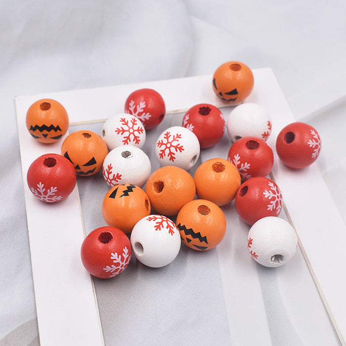 Wholesale 10pcs Christmas Wooden Beads JDC-BDS-KYZL008