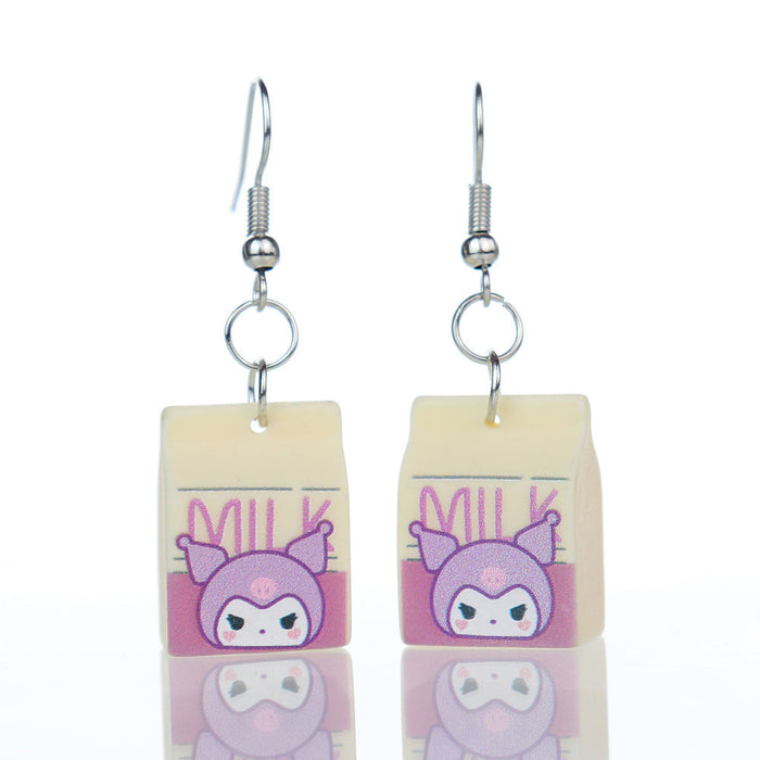 Wholesale 3D Animal Milk Cartoon Earrings JDC-NS-NiQing010