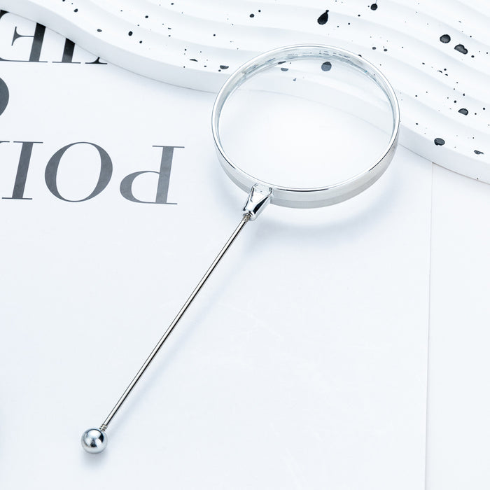 Wholesale DIY beaded magnifying glass for elderly people to read plastic magnifying glass for students to play with