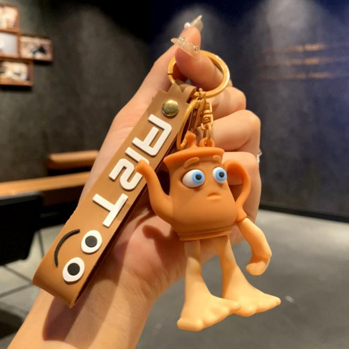 Wholesale Cartoon Shark Bag Charm Keychain Metal Car Key Accessory MOQ≥2