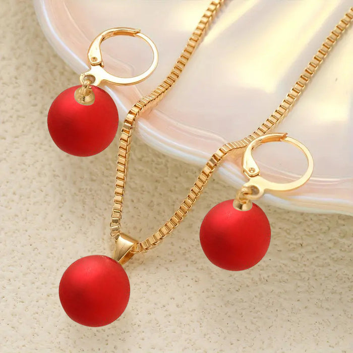 Wholesale Earrings and Necklace Imitation Pearl Jewelry Set