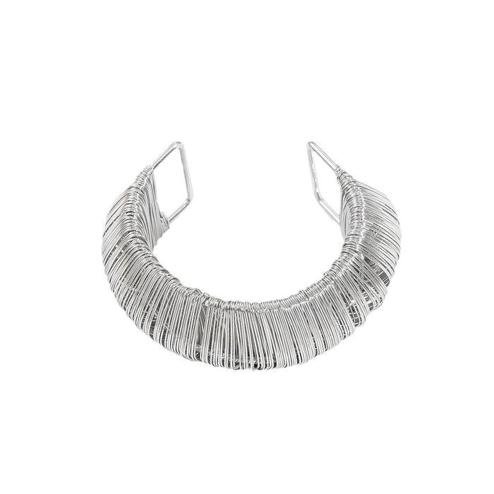 Wholesale New jewelry with personalized brushed weave bracelet, exaggerated alloy bracelet, and hand accessories
