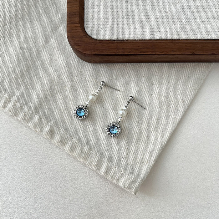 Wholesale Pearl necklace light luxury niche collarbone chain pearl earring necklace set combination