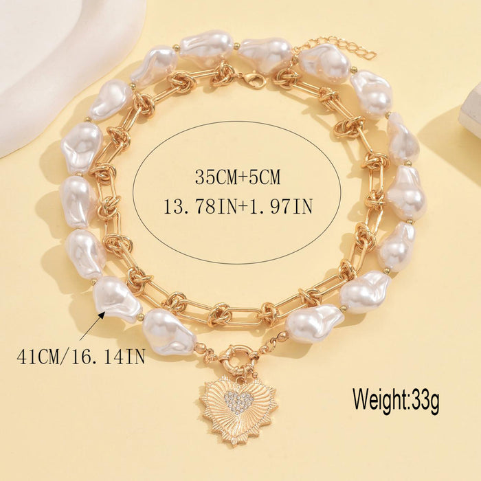 Wholesale Baroque shaped pearl necklace