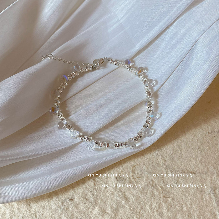 Wholesale Light bulb bead bracelet, niche design, broken silver bracelet, fashionable and high-end handmade accessories