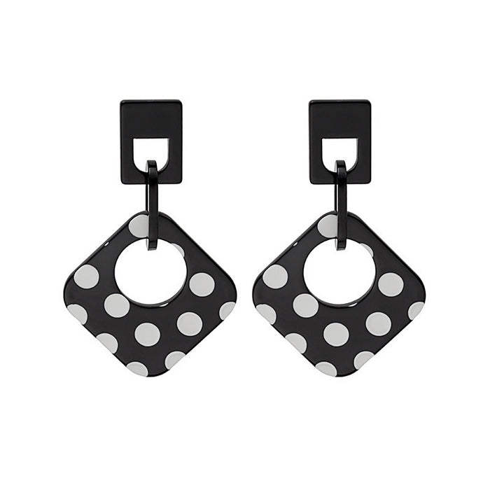 Wholesale trend wave point geometric earrings silver pin personality fashion acrylic earrings