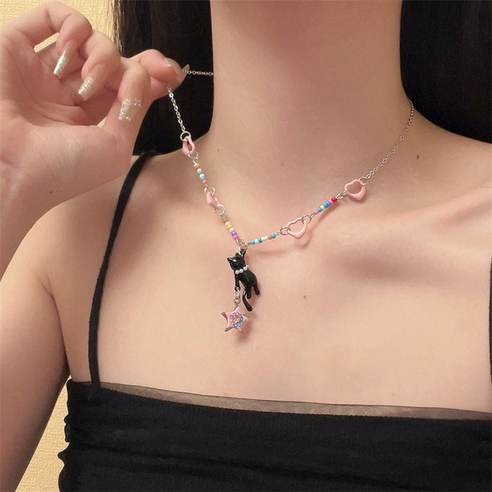 Wholesale Versatile Love Necklace Beaded Clavicle Chain Jewelry