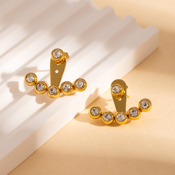 Wholesale Small titanium steel niche and versatile earrings