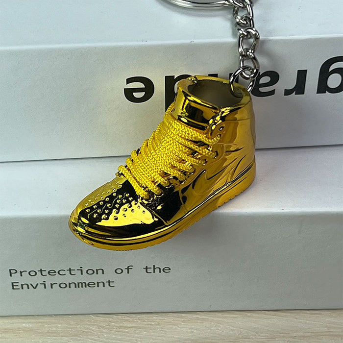 Wholesale Electroplated Mini Shoe PVC Keychain (F) JDC-KC-XingS004