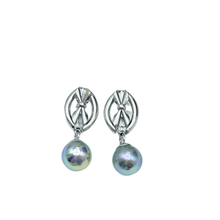 Wholesale Silver needle earrings wholesale for women's jewelry, light luxury pearl butterfly earrings