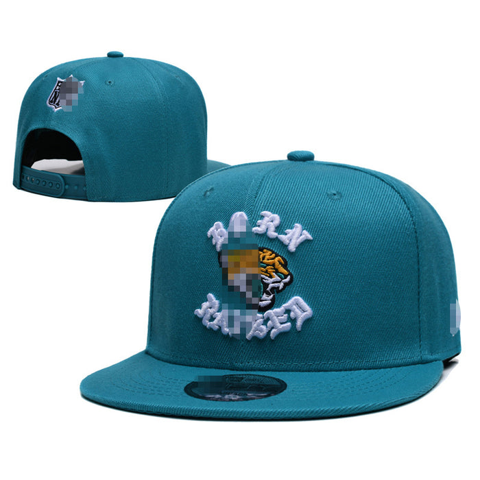 Wholesale Football Team Hat  Embroidered Flat-Brimmed Hat Outdoor Sun Protection Visor