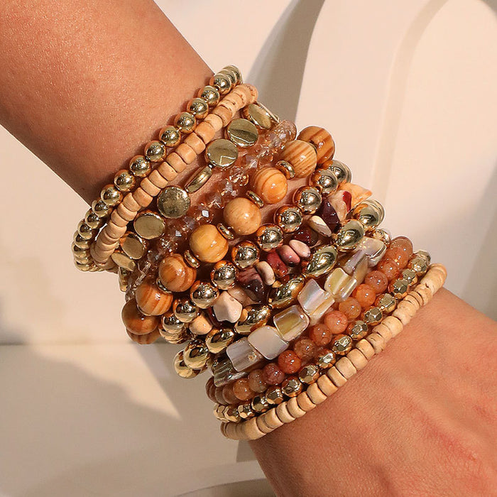 Wholesale 12 Bohemian Handmade Bracelet Set JDC-BT-Gute001