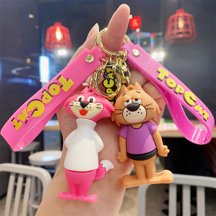Wholesale Cartoon Standing Cat Backpack Keychain