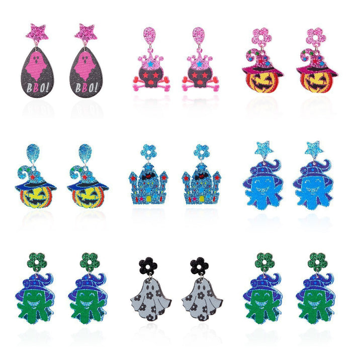 Wholesale  accessories sy colorful ghost eyes funny festive atmosphere acrylic earrings earrings earrings for women