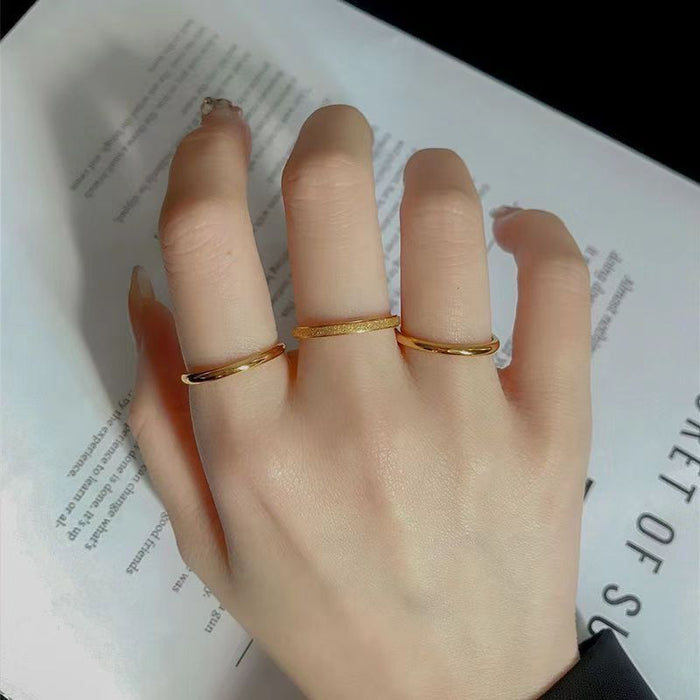 Wholesale Minimalist plain ring titanium steel ring for women's new style index finger personalized ring, non fading accessory
