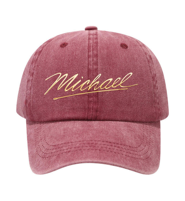 Wholesale Michael son Signature Vintage Washed Baseball Cap Embroidered Breathable Fashion Accessory