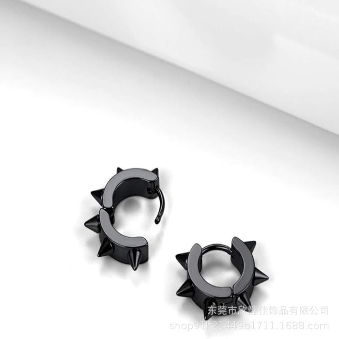 Wholesale Stainless steel punk style rivet ear clip without ear hole