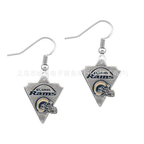 Wholesale Rugby team logo earrings