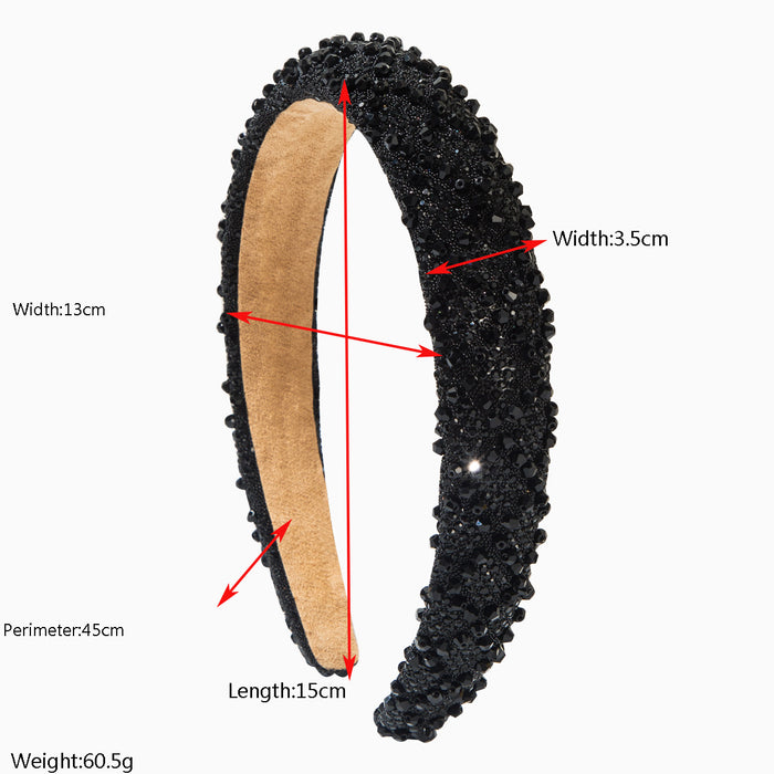 Wholesale Full Diamond Crystal Headband for Women High Crown Hair Accessory