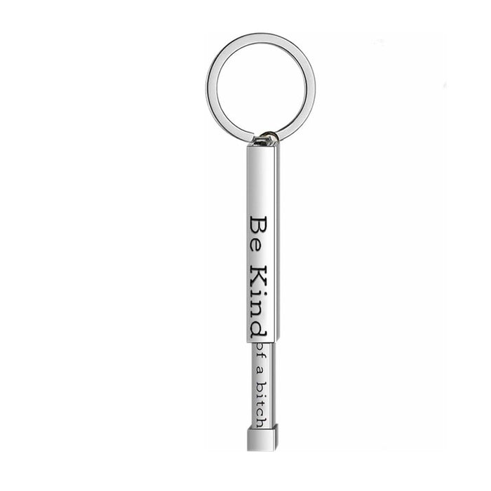 Wholesale Stainless steel telescopic keychain electroplated stainless steel telescopic engraved keychain