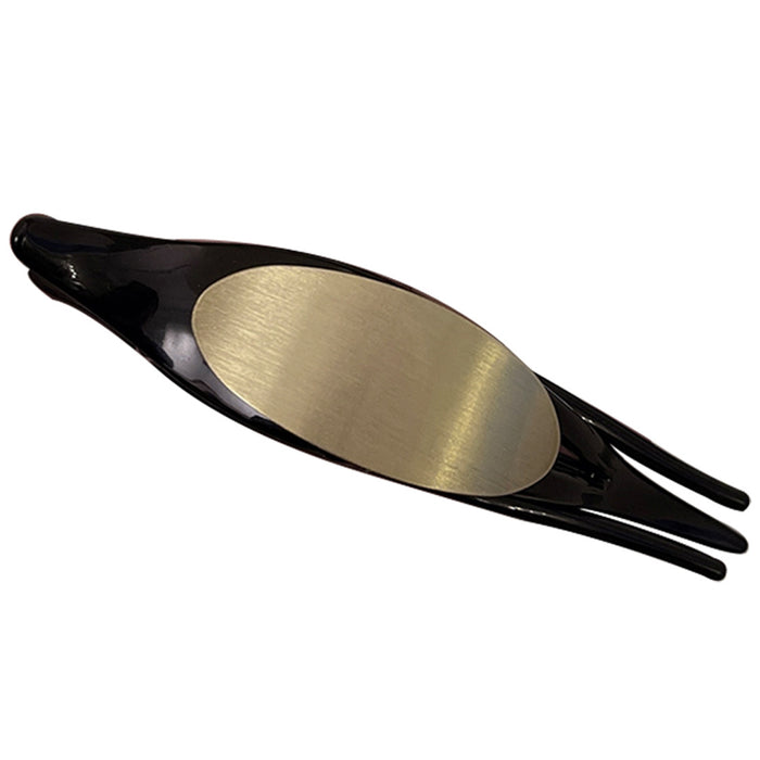 Wholesale High end geometric metal brushed large temperament hair with multi grip clip and hairpin headband