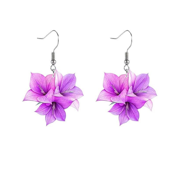 Wholesale Trendy Acrylic Flower Earrings Spring Fashion Jewelry Accessory MOQ≥2