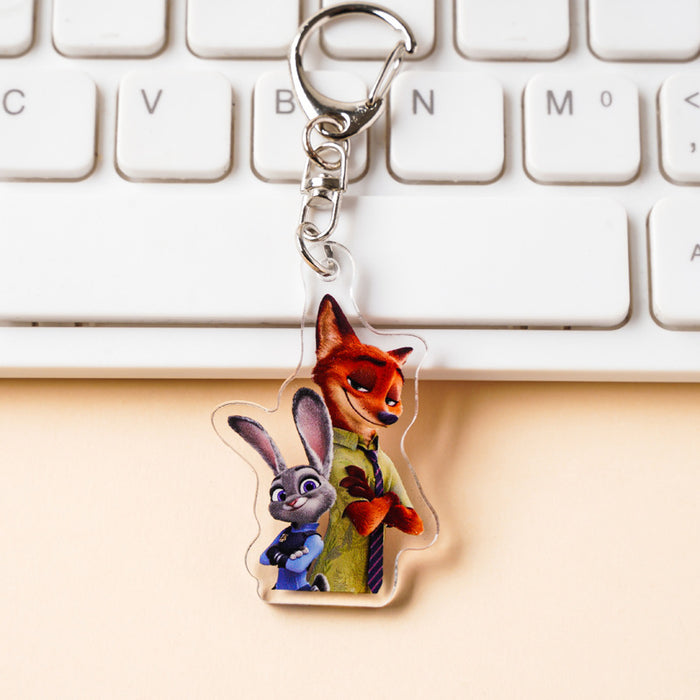 Wholesale Cute Cartoon Acrylic Couple Keychains