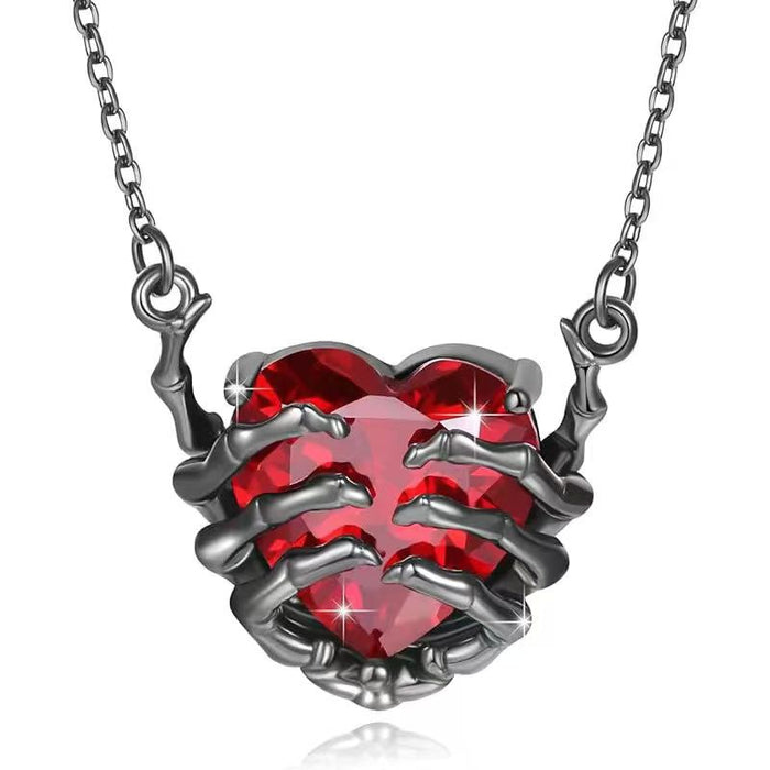 Wholesale Retro-chic punk-style heart pendant necklace