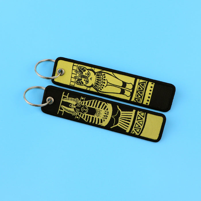 Wholesale Minimalist Quotations Weaving Mark Keychain Fabric Keychain Accessories