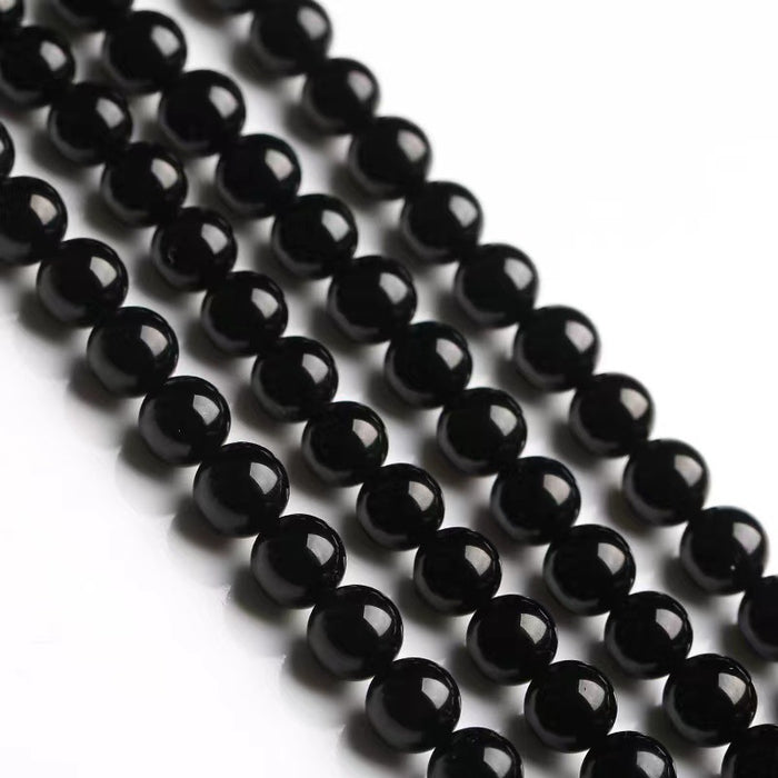 Wholesale Obsidian loose bead jewelry bracelet with beaded accessory bag