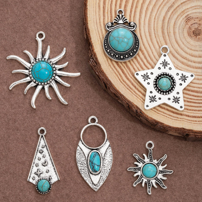 Wholesale 50pcs Turquoise Bohemian Ethnic Style Earrings