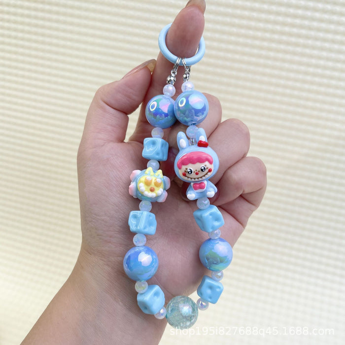 Wholesale Creative Cartoon Hand-painted Beads Mobile Phone Hanging Chain Bag Decorative Pendant DIY Accessories for Girlfriends
