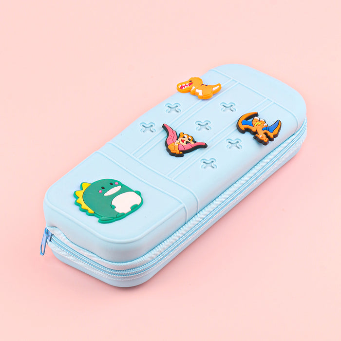 Wholesale Cute Cartoon Silicone Pencil Case DIY Creative Students Stationery Organizer Bag MOQ≥10
