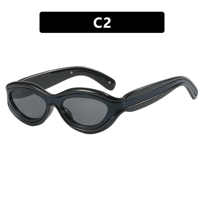 Wholesale Color Blocking Retro Anti-UV PC Sunglasses JDC-SG-PLS131