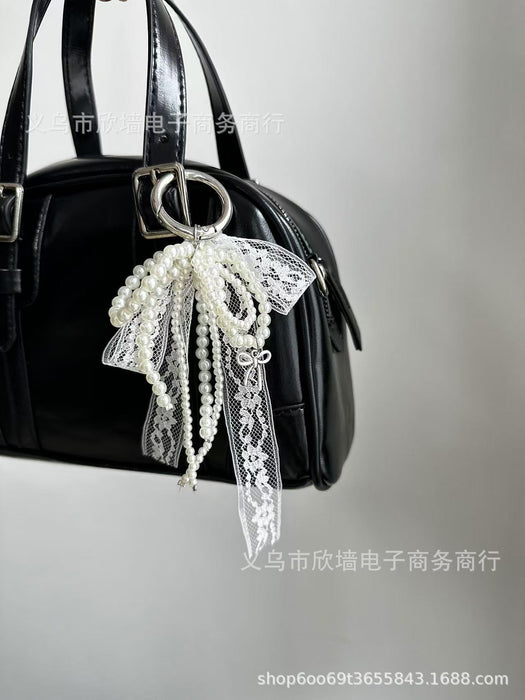 Wholesale Pearl lace bow keychain
