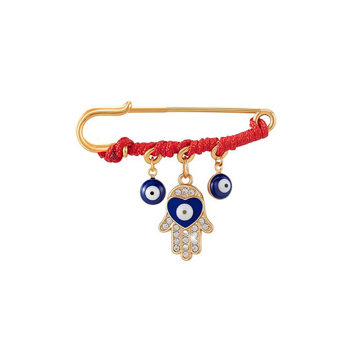 Wholesale Devil' s Eye brooch,  simple palm pin,  creative eye cross pendant,  blue eye heart brooch