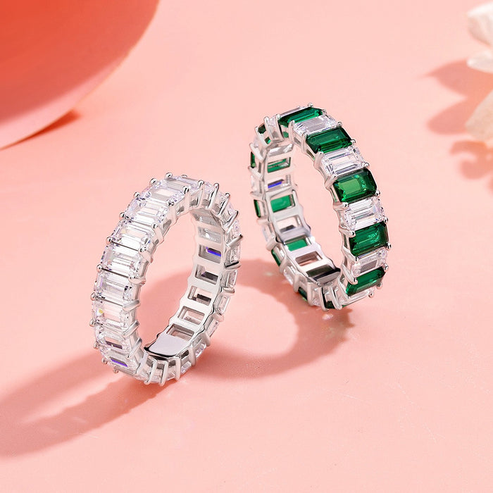 Wholesale Diamond Ring Single Wear Stacked Wear Emerald Diamond Ring