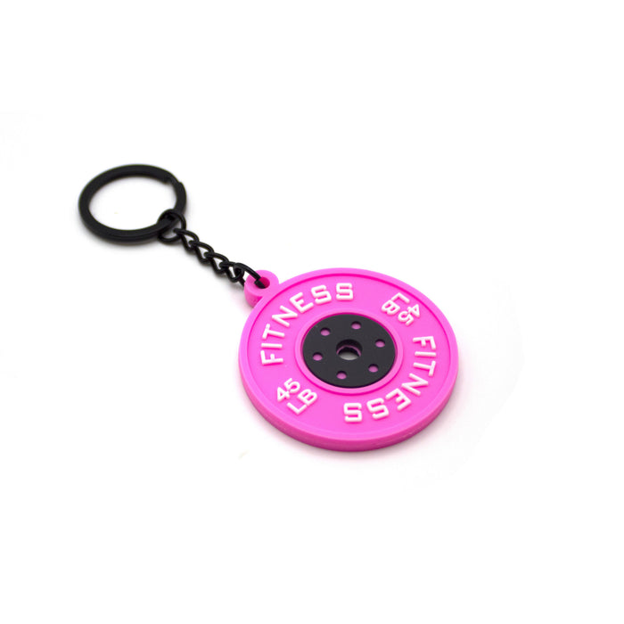 Wholesale Creative Design Cute Keychain Fitness Series Barbell Dumbbell Pendant Backpack Hanging Jewelry Key Chain